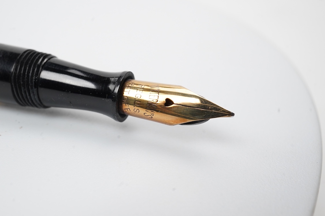 A Waterman hand engraved vine No.0552.5 LEC lever filled fountain pen